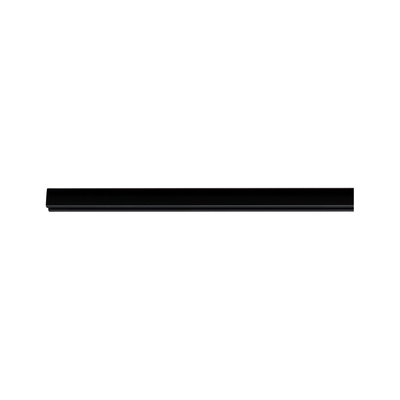 Black aluminum rail for LED lighting systems, ideal for modern lighting installations.