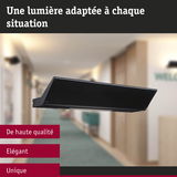 Applique murale LED noire élégante en métal pour éclairage de couloir au design moderne
