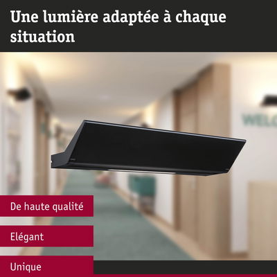 Applique murale LED noire élégante en métal pour éclairage de couloir au design moderne