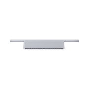 Modern silver metal LED track light with energy-saving illumination for indoor lighting solutions