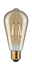 1879 Filament 230 V LED-kolbe Rustika E27 Non Dim 150lm 2,7W 1800K Guld Vintage LED-pære med ravfarvet glas og E27-fatning til dekorativ belysning