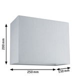 Rektangulær grå stoflampskærm 250x200x130 mm til moderne indendørs belysning