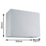Rechteckiger grauer Stofflampenschirm 250x200x130 mm für moderne Innenbeleuchtung
