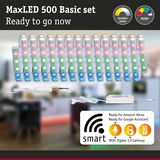 MaxLED 500 Basic set RGBW LED strip light with controller, smart home compatible with Alexa and Google Assistant