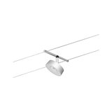 Modern white metal LED cable spotlight for flexible lighting in living spaces