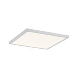 Flache quadratische LED-Deckenleuchte in Weiß mit gleichmäßiger Lichtverteilung für moderne Räume