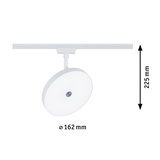 Round white LED ceiling light made of plastic with 162 mm diameter and 225 mm height for modern lighting