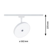 Runde weiße LED-Deckenleuchte aus Kunststoff mit 162 mm Durchmesser und 225 mm Höhe für moderne Beleuchtung