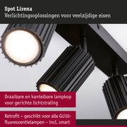 Zwarte Lirena LED-spot met draaibare en kantelbare lampkop voor gerichte verlichting