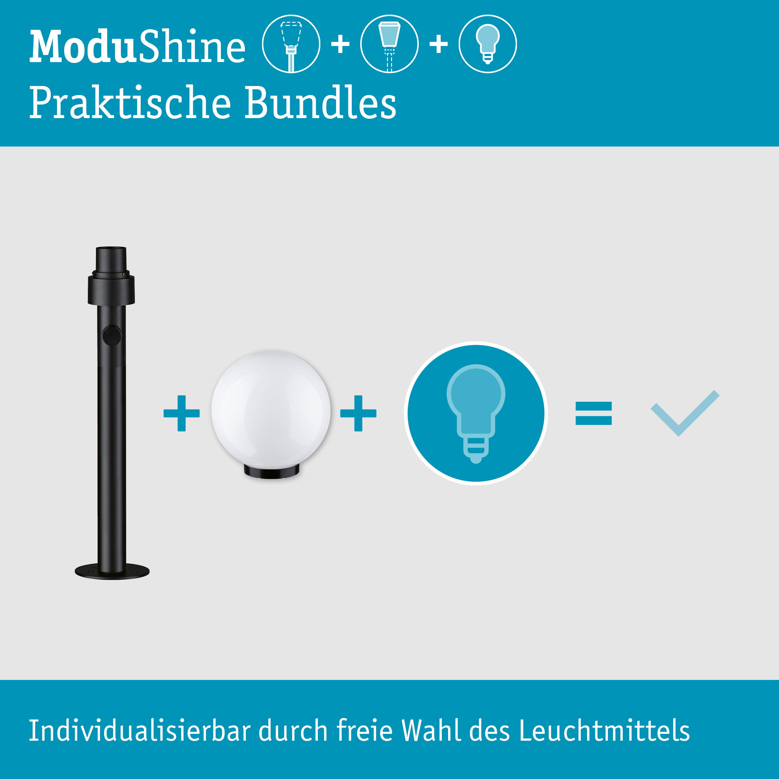 Set ModuShine Poller Taleno Klein ohne Sensor Anthrazit
