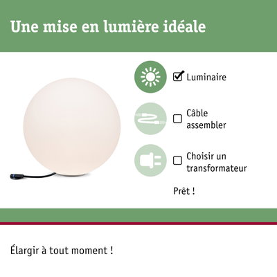 Lampe ronde blanche avec câble noir pour solutions d'éclairage intérieur flexibles