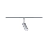 Moderner silberner LED-Schienenstrahler aus Metall für flexible Akzentbeleuchtung im Raum