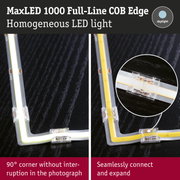 MaxLED 1000 Full-Line COB Edge LED light with seamless 90° corner connector for uniform daylight lighting