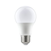 Hvid LED-pære med E27-fatning i plastik og metal til energibesparende belysning