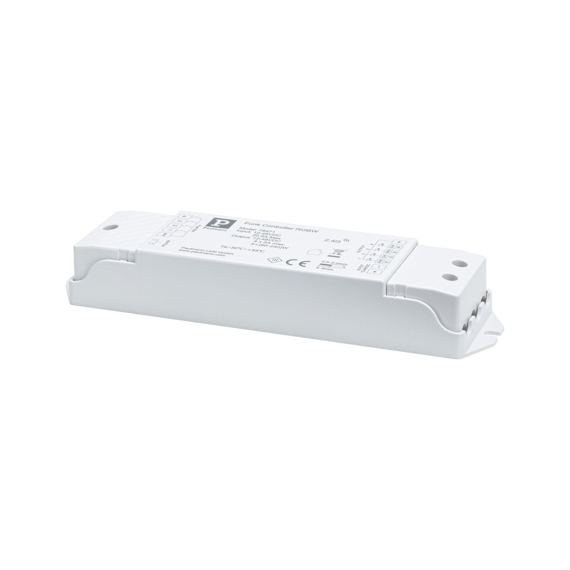 Pro Strip Controller RGBW 24V Blanc Contrôleur radio RGBW blanc en plastique pour éclairage LED avec commande sans fil 2,4G