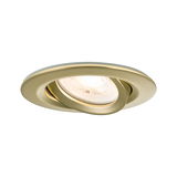 Round adjustable recessed spotlight in gold metal for modern LED lighting solutions