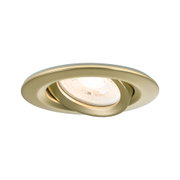 Rund einstellbarer Einbaustrahler aus goldfarbenem Metall für moderne LED-Beleuchtung