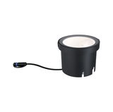 Spot LED encastré noir avec câble, forme ronde pour éclairage intérieur moderne