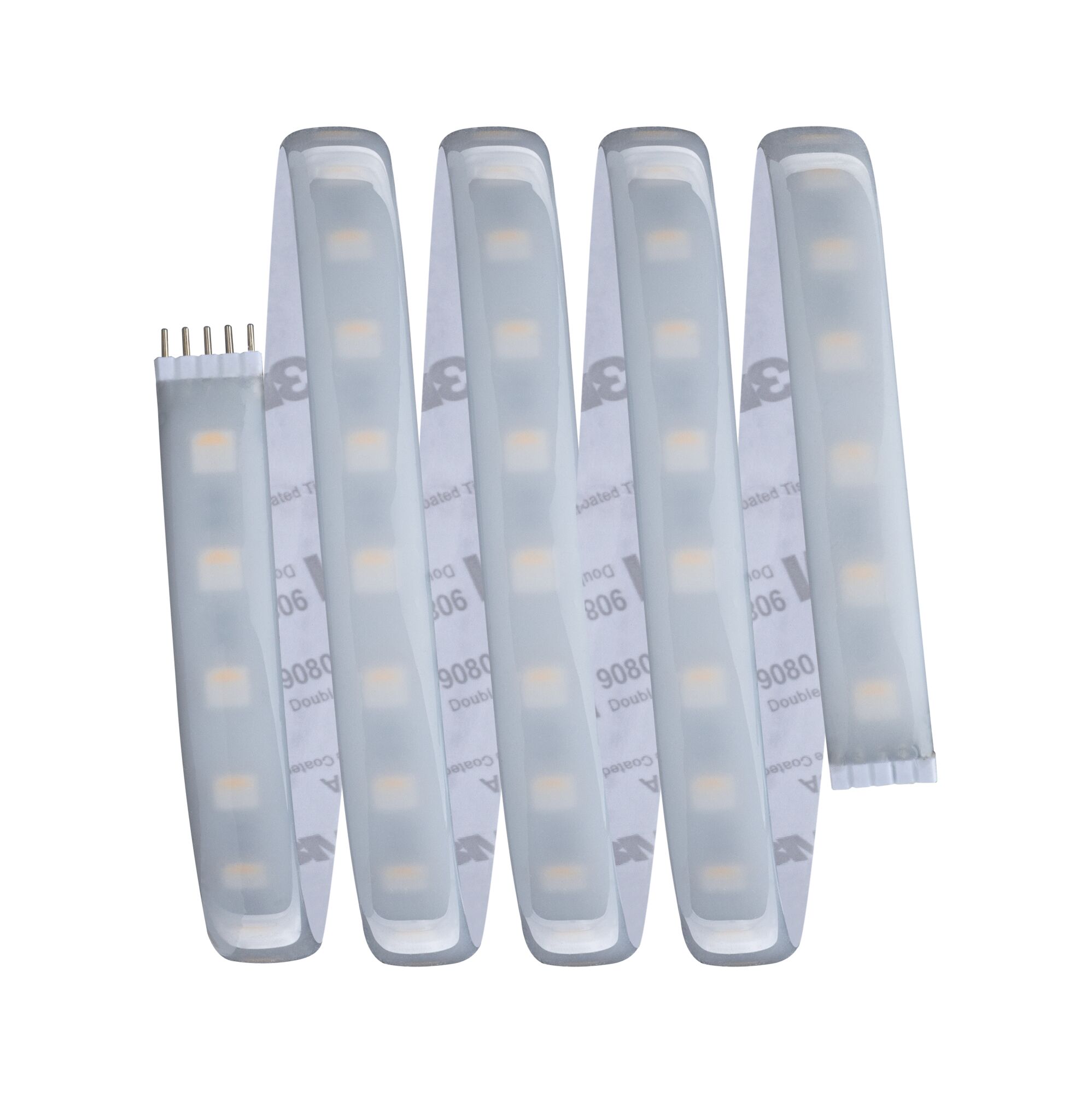 Bande LED flexible avec revêtement en silicone blanc pour éclairage décoratif et installation facile