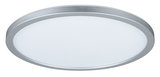 Rundes LED-Deckenlicht mit silbernem Aluminiumrahmen und weißem Diffusor für moderne Raumbeleuchtung