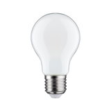 Classic light bulb with clear glass and metal screw base for versatile lighting applications