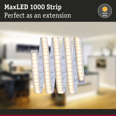 MaxLED 1000 Strip warm white LED light strip, flexible extension for home lighting solutions