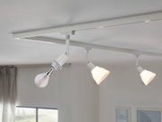 Weißes Deckenstrahler-System aus Metall mit LED-Leuchten für moderne Raumbeleuchtung