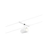 Modern white metal LED cable spotlight for flexible lighting in living spaces
