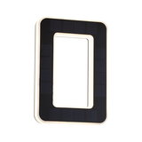 Lampe solaire rectangulaire noire avec cadre lumineux LED intégré pour éclairage extérieur économique