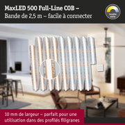Bande LED MaxLED 500 Full-Line COB 2,5 m avec lumière blanche réglable, idéale pour profils fins de 10 mm