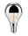 Modern Classic Edition 230 V Standard LED Drop Crown mirror E14 220lm 2,6W 2700K Crown mirror silver Half-mirrored LED bulb with E14 base made of clear glass for energy-saving lighting