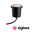 Plug & Shine LED-gulvindbygningsarmatur Smart Home Zigbee 3.0 Guldlys Enkelt spot insektvenligt IP67 Tunable Warm 4,6W Sort Kompakt LED-indbygningsspot i sort plastik med rustfrit stålring og varmt hvidt lys til udendørsbelysning
