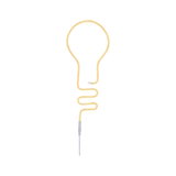 Yellow LED light tube shaped like a bulb with flexible cable for decorative lighting