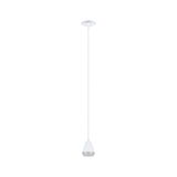 Moderner weißer LED-Pendelleuchte aus Metall mit schmalem Design für Wohnräume