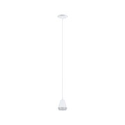 Suspension blanche minimaliste en métal avec design conique pour éclairage intérieur moderne