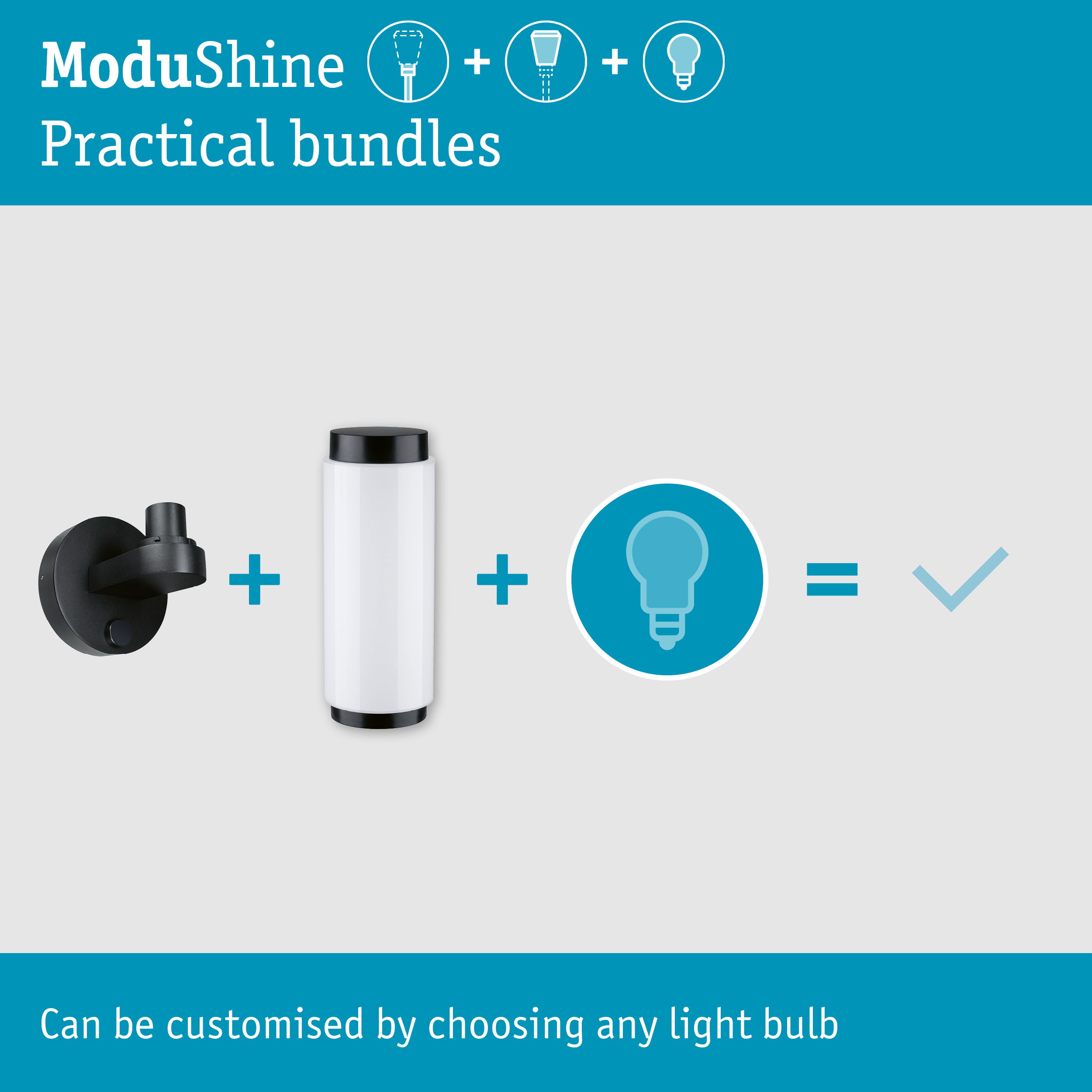 Set ModuShine Wall mount Selaro without a sensor Anthracite