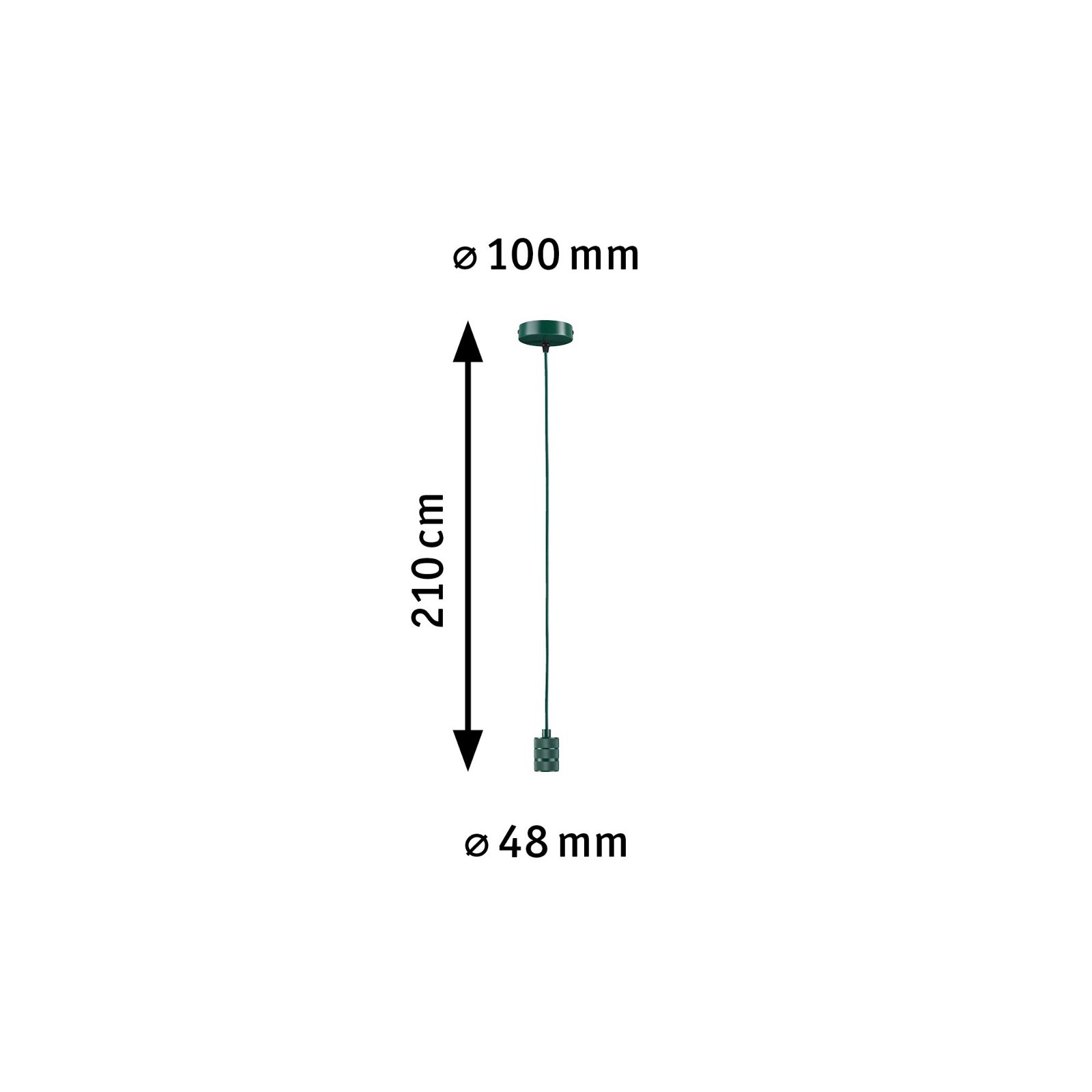 Neordic Pendant luminaire Tilla E27 max. 60W Green dimmable Metal