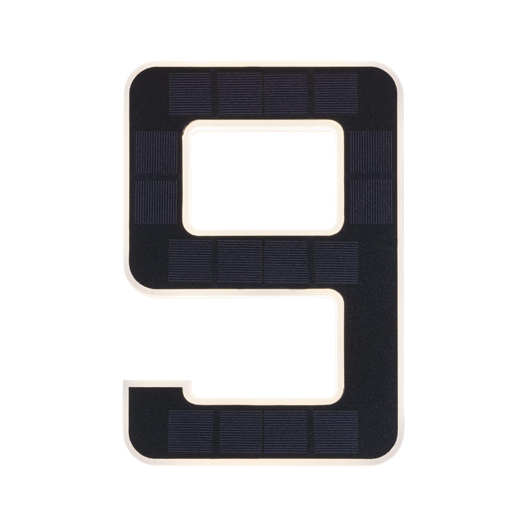 Black solar cells with white LED light strips in square shape for energy-saving lighting solutions