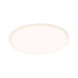 Round white LED ceiling light with warm white glow for modern rooms and energy-efficient lighting