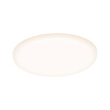 Round white LED ceiling light with warm white glow for modern rooms and energy-efficient lighting