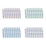 Vier witte LED-lichtstrips met rode, groene, blauwe en warmwitte leds voor veelzijdige verlichting