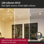 White LED reflector GU10 with adjustable light colour for customizable room lighting