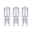 Kit Culot à broche halogène Four de cuisson G9 230V 3x225lm 3x25W 2700K gradable Clair Trois ampoules halogènes transparentes en verre avec culot G9 pour éclairage économique