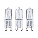 Trois ampoules halogènes transparentes en verre avec culot G9 pour éclairage économique