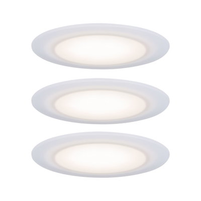 Round white LED ceiling light with matte diffuser for energy-efficient room lighting