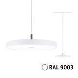 Suspension LED blanche moderne ronde en couleur RAL 9003 pour un éclairage intérieur élégant