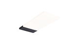 Rechthoekige plafondlamp met witte diffuser en zwart aluminium frame, moderne LED-verlichting