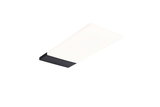 Rektangulært loftlys med hvid diffuser og sort aluminiumsramme, moderne LED-belysning