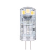 Kleine transparente LED-Lampe mit zwei Metallstiften, energiesparende Beleuchtungslösung