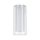 Abat-jour cylindrique en verre transparent moderne pour lampes LED au design épuré